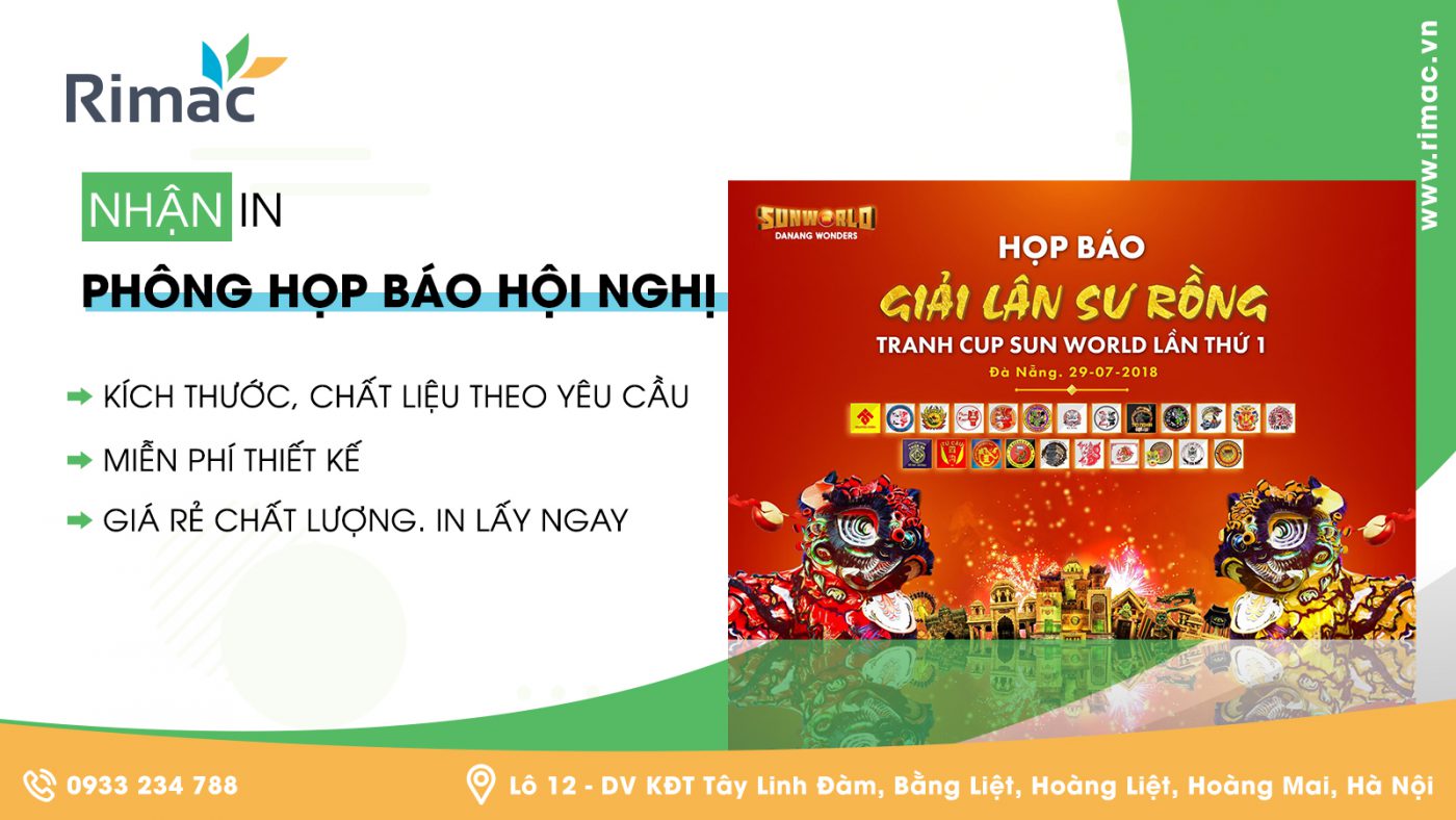 in phông họp báo, sản phẩm in