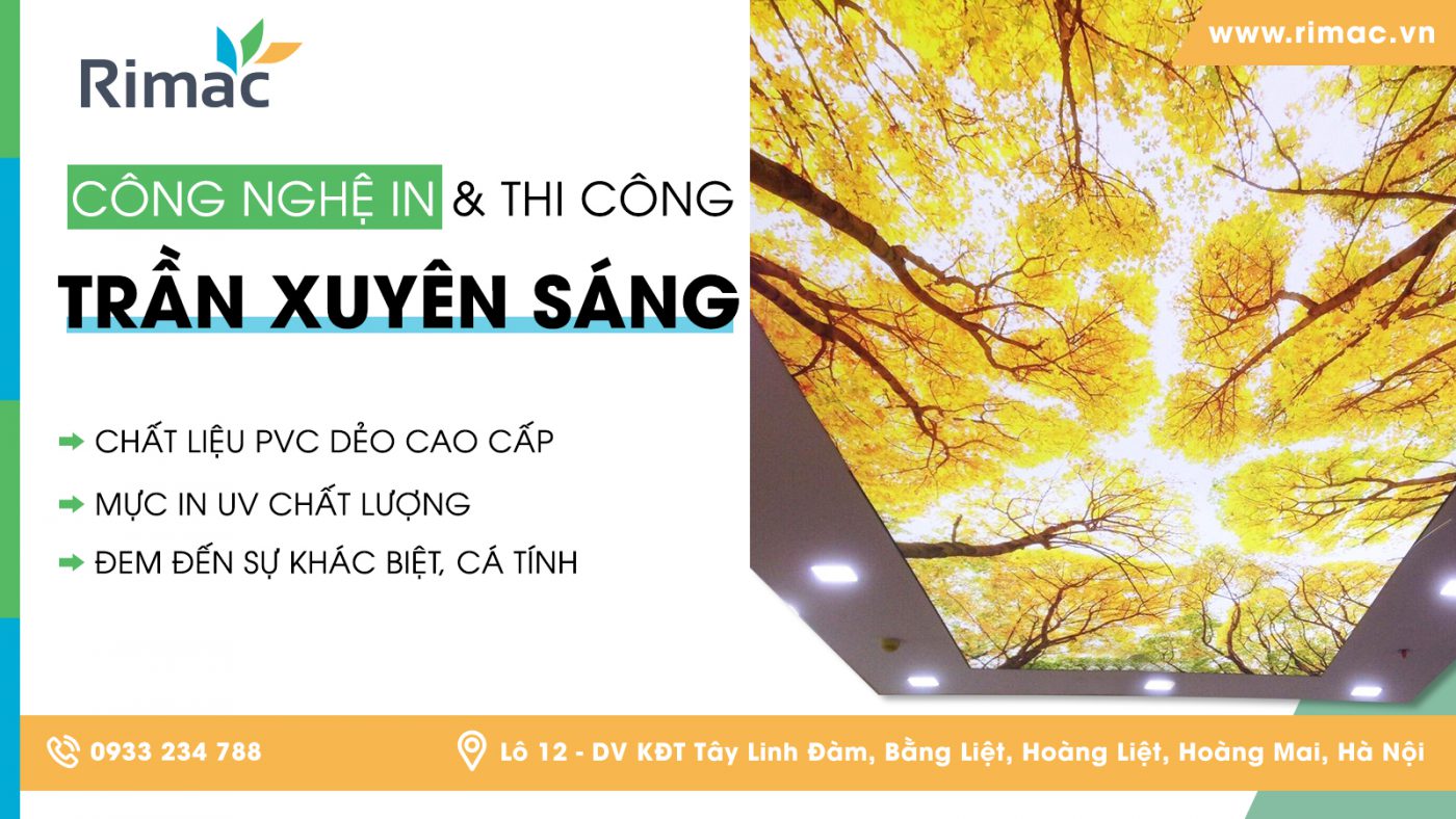 in trần xuyên sáng, in tranh dán tường