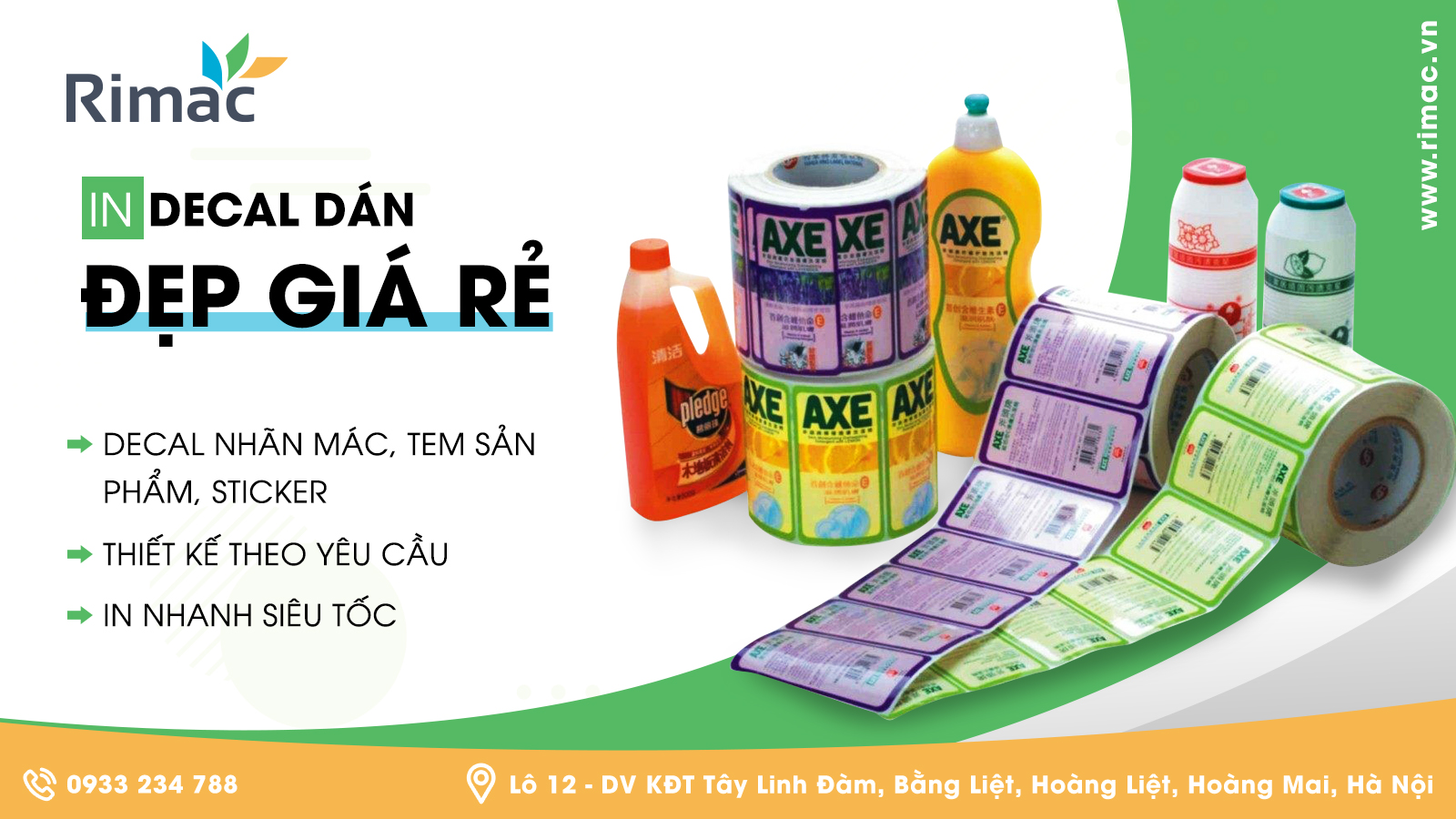 Dịch vụ in decal dán giá rẻ, lấy ngay