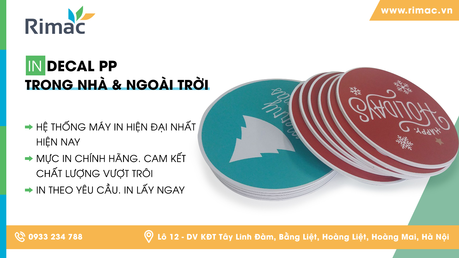 Báo giá in decal PP giá rẻ, siêu tốc