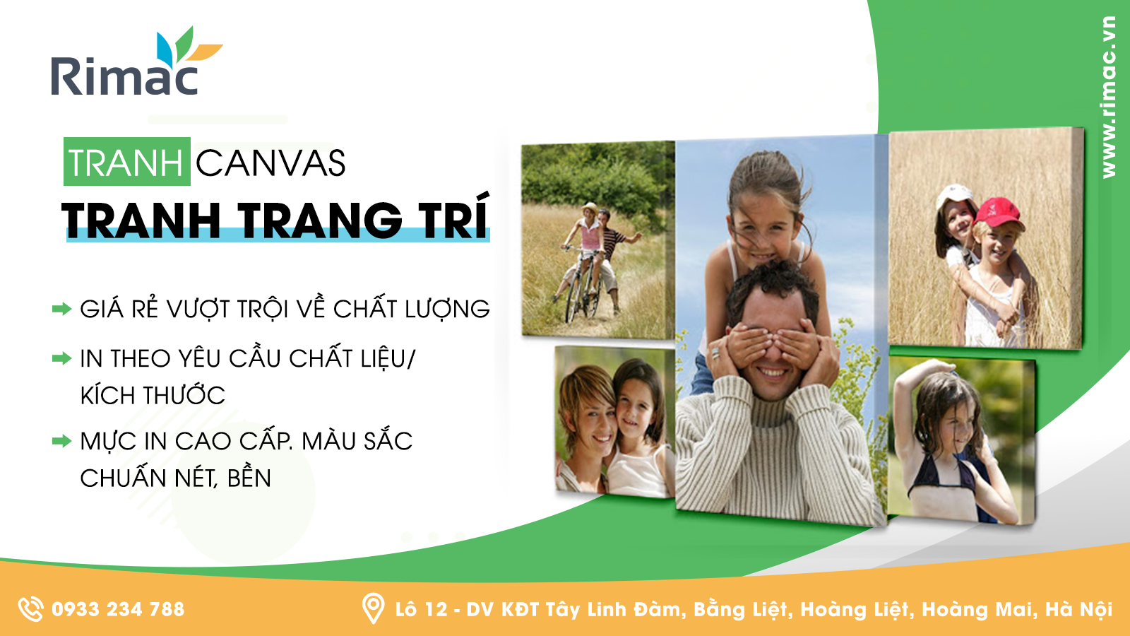 In tranh canvas siêu tốc, giá rẻ